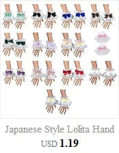 Steampunk Lolita Hand Sleeve Wrist Cuffs Ruffled Floral Lace Elastic Bracelet XX9D Viralgem Store