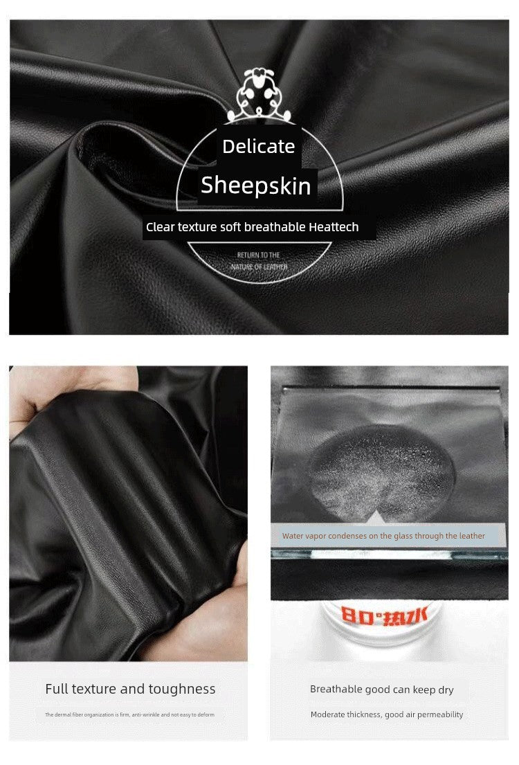 2024 Spring & Fall New Arrival Elegant Large Skirt Sheepskin Genuine Leather Clothes Mid Length Long Length Trench Coat Outwear Female Silm European Goods Viralgem Store