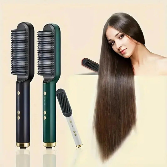 1 piece of straight hair comb, 2-in-1 electric straight hair curling styling tool, multifunctional straight hair straightener Viralgem Store