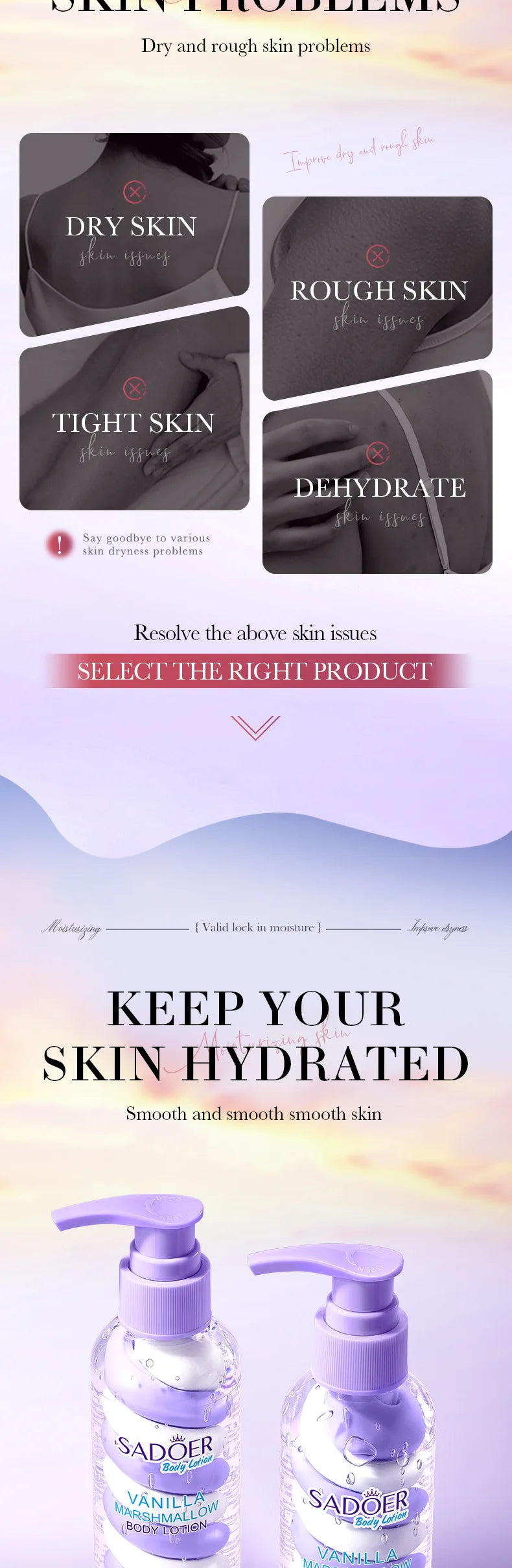 Vanilla Body Lotion 200ml Moisturizing And Nourishing for Autumn And Winter Cotton Candy Scented Body Milk Viralgem Store