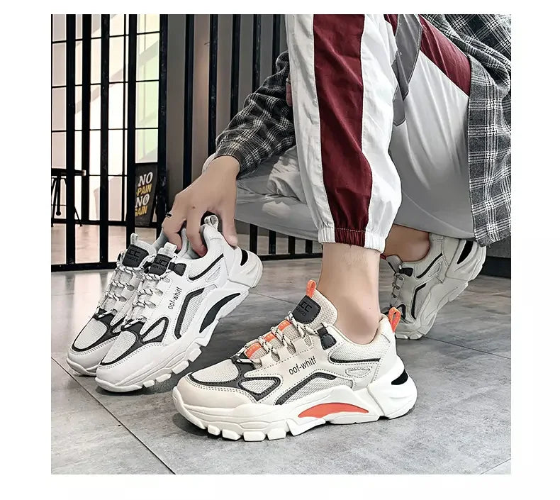 2024 New Men Sneakers Mesh Breathable Outdoor Running Shoes Fashion Casual Tennis Shoes Lightweight Comfortable Male Sport Shoes