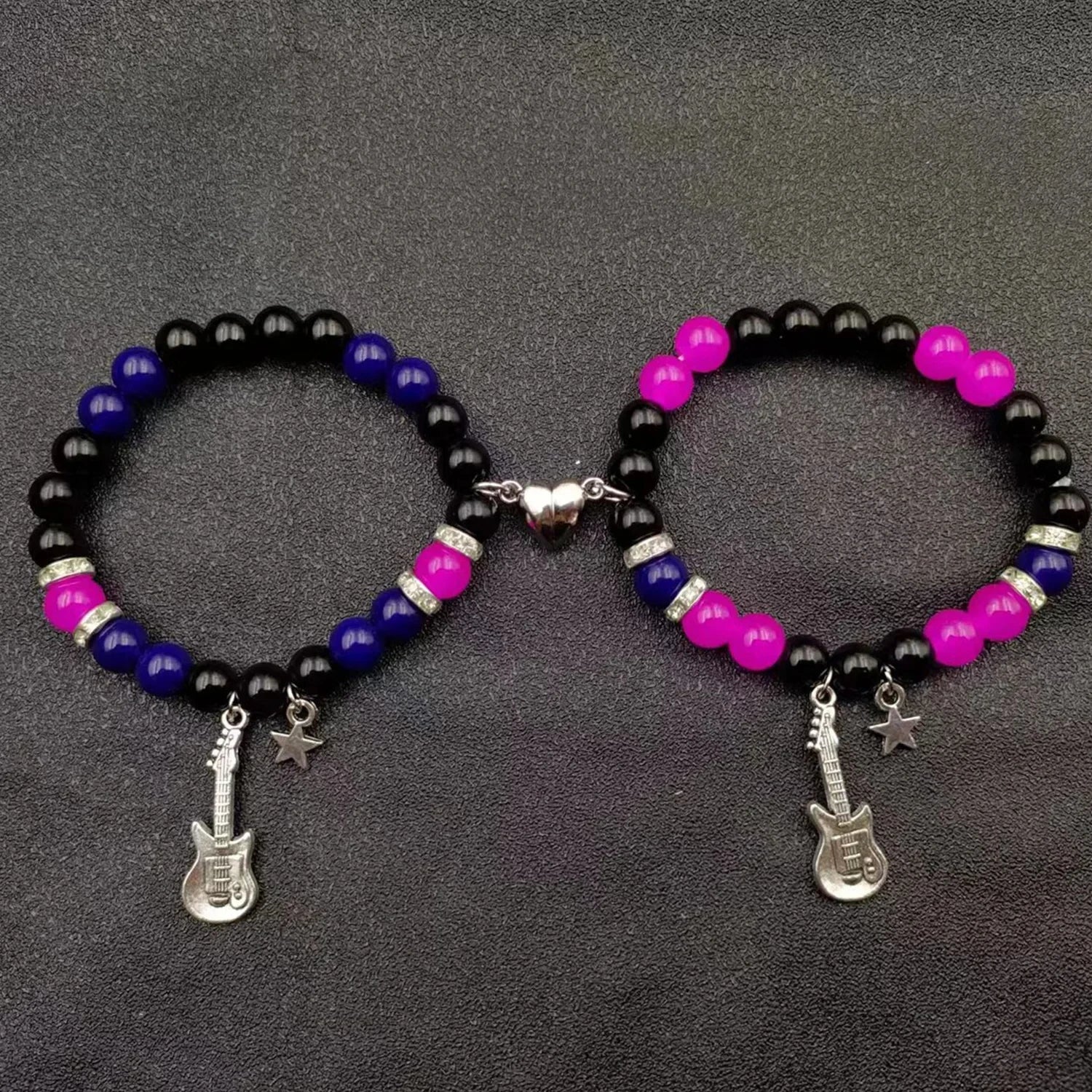 2Set Elastic Beads Love Magnetic Attraction Couple Bracelet Tv Girl Matching Bracelets Who Really Cares Album Inspired Bracelets Viralgem Store