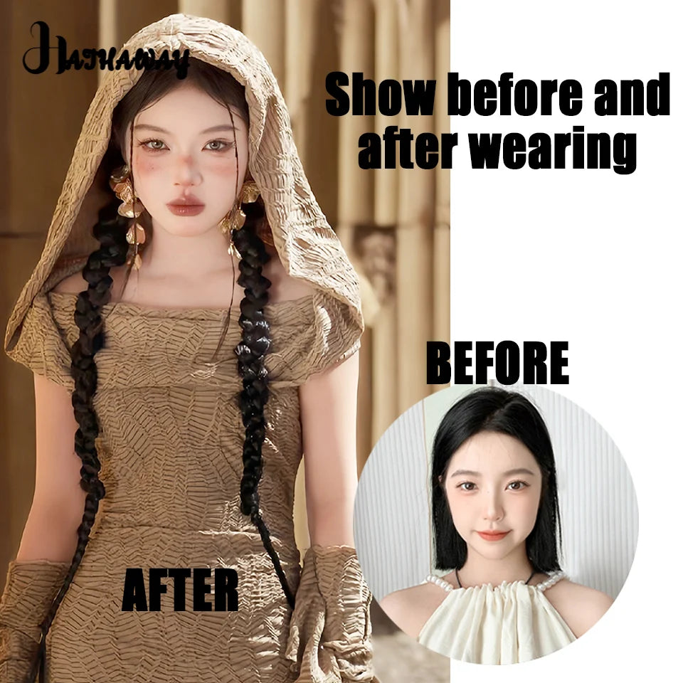 Synthetic Ponytail Wig Twist Braid Europe And The United States Wind Spice Girl Boxing Braid Fashion Hair Accessories Twist Brai