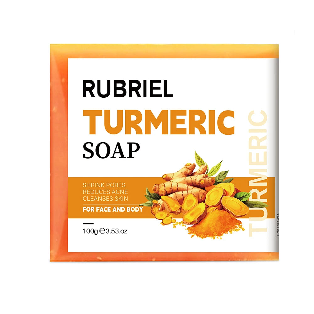100g  Original Turmeric Soap For Dark Spot Skin Whitening Facial Body Hand Make Soap Bar Deep Cleaning Ginger Moisturizing Viralgem Store