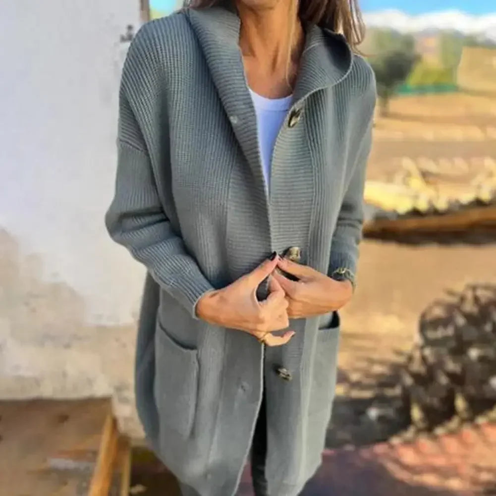 VIta Sweater Gothic Clothes Women Button Autumn Big Size Cardigan Long Sleeve Gray Sweater Polo Sweater Women