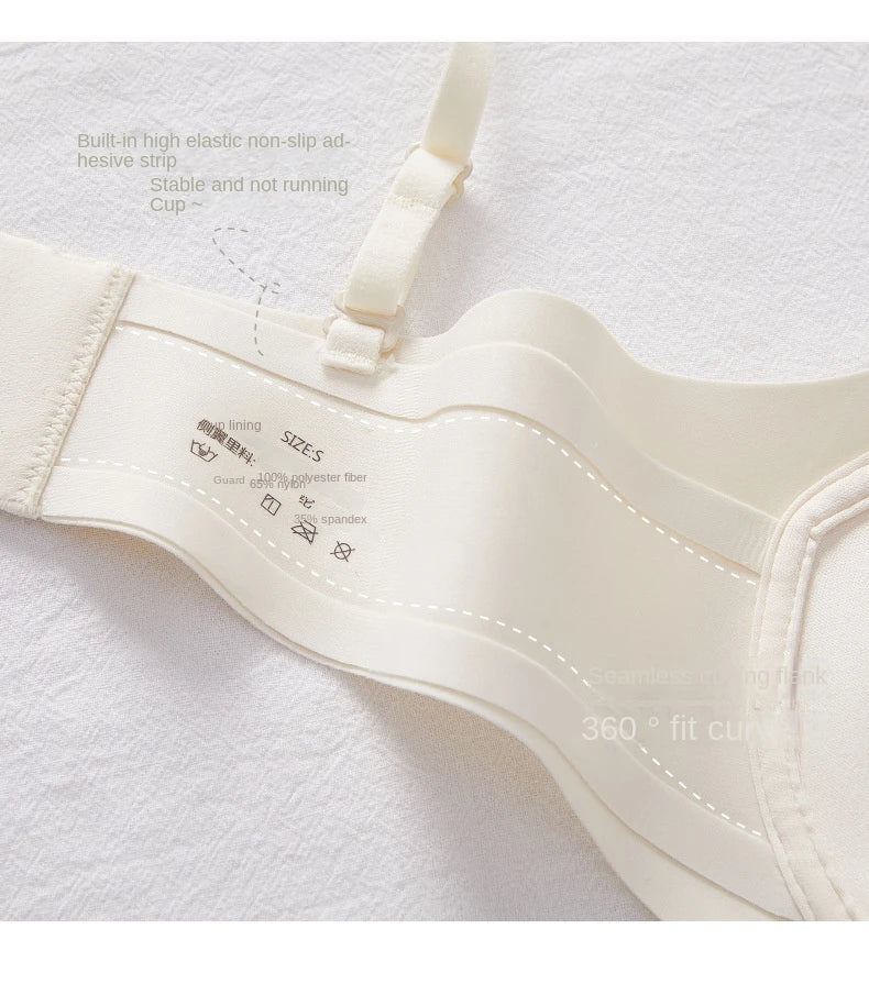 UBAU High-quality lingerie With Beautiful Back, Women's Small Breasts, Sagging-proof, Seamless And Rims-Free Bra
