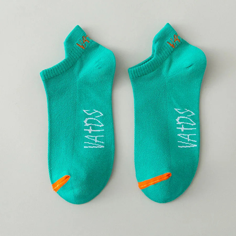 5 Pairs Men's Ankle Socks Bright Color No Show Socks Men Breathable Street Fashion Sport Invisible Travel Running Socks Viralgem Store