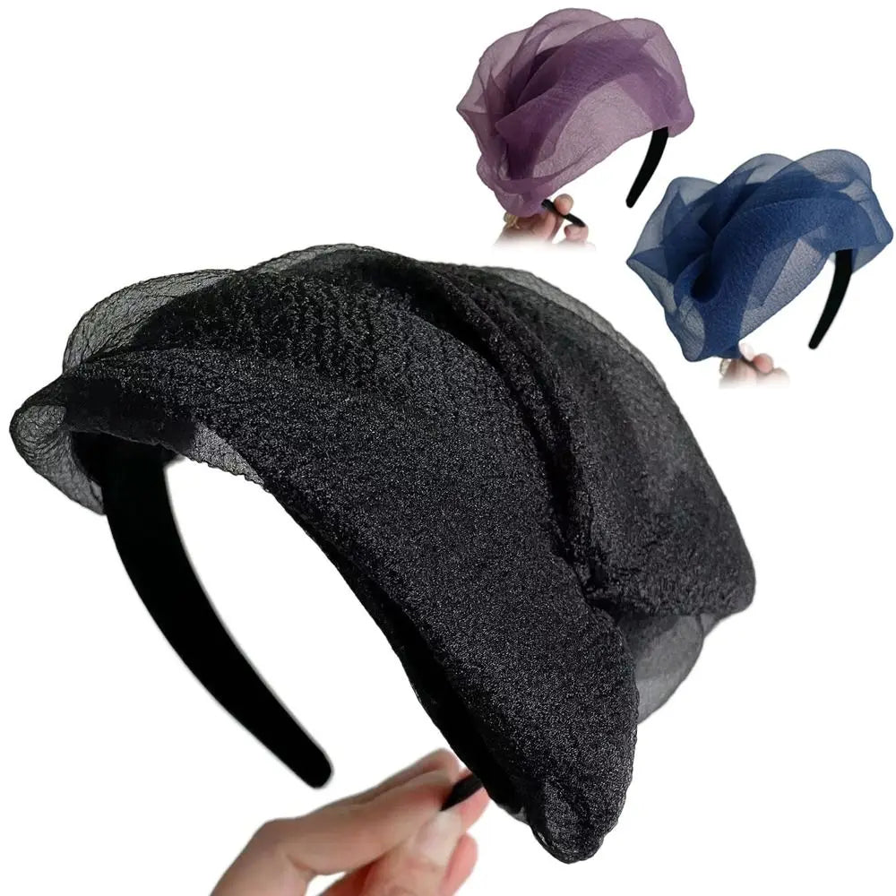 Spring Summer Fashion Women's Half Hat Breathable Cover Black White Hair Half Hat Hoop Headband French Fashion Versatile Hairpin Viralgem Store