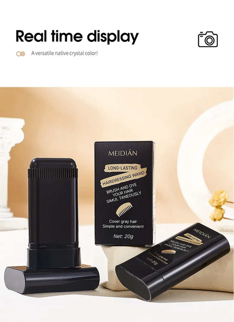 2-in-1 Hair Color Brush & Comb - Instant Gray Coverage, On-The-Go Root Touch Up, Washable Temporary Black Dye for Men/Women Viralgem Store