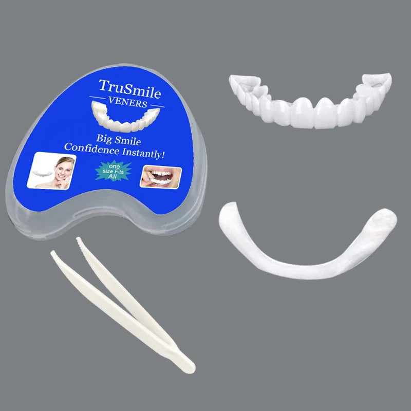 Veneer Snap-on Teeth Kit Fake Temporary Tooth Whitening Replacement Temporary Tooth Replacement White Snap Repair Fitting Kit