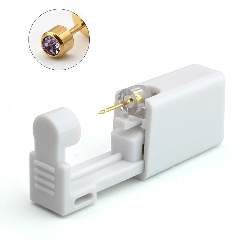 1PC Disposable Sterile Ear Piercing Unit Cartilage Tragus Helix Piercing Gun NO Pain Piercer Tool Machine Kit Stud Body Jewelry Viralgem Store