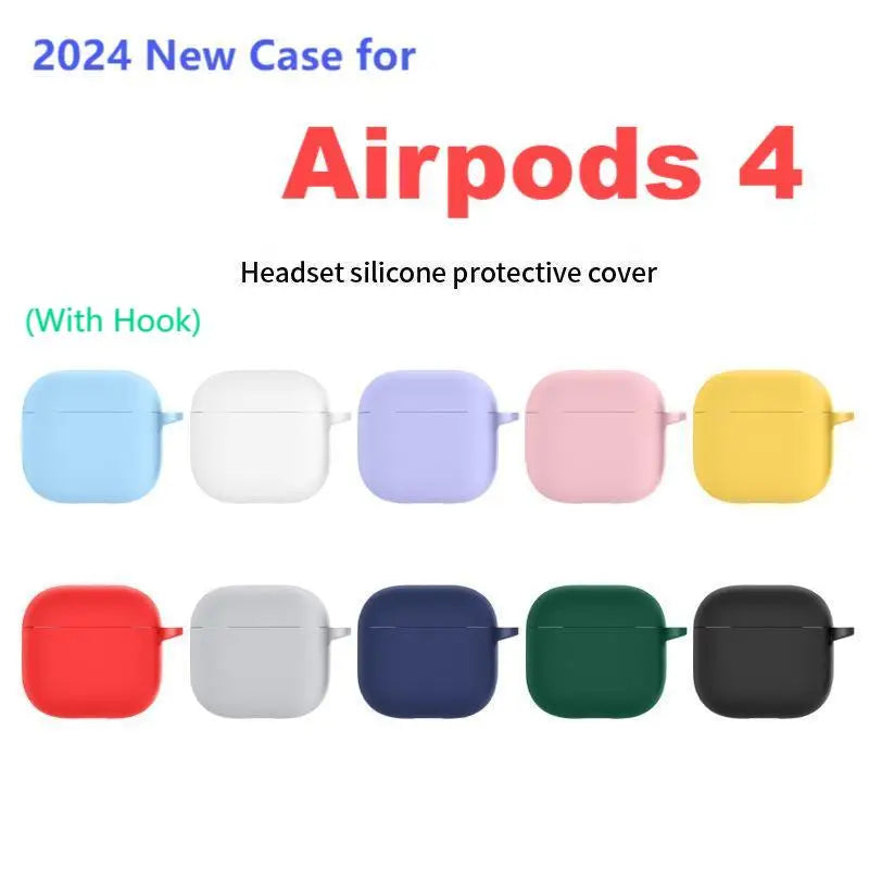 2024 New Case For Airpods 4 Apple Earphone Cover Silicone Protective Case For Airpods 4 Wireless Earphone Accessories Viralgem Store