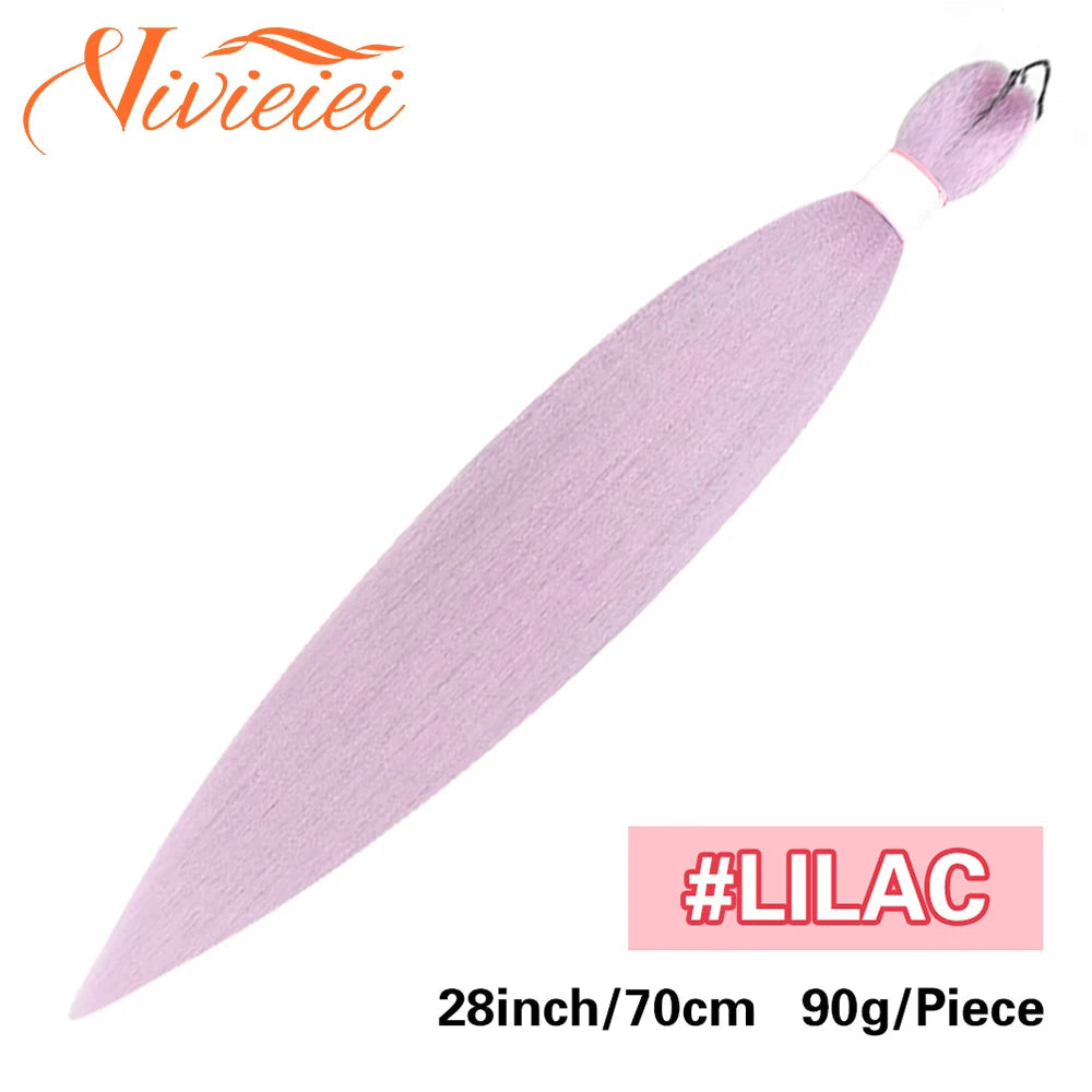 Synthetic Jumbo Braids Hair Extensions 28 Inch Braiding Hair Pre Stretched Orange Green White Blue Red Pink Purple Braids Viralgem Store