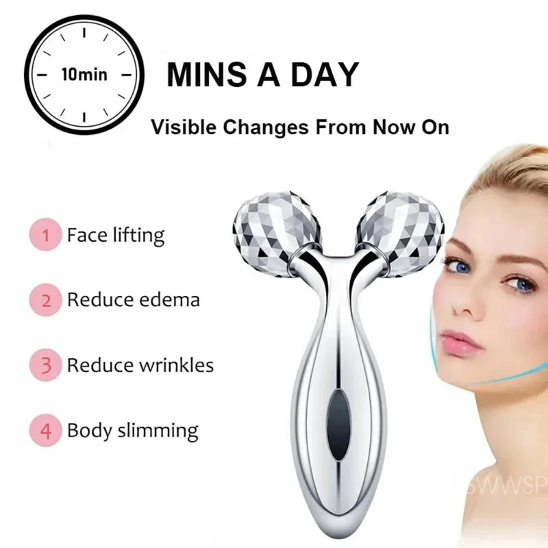 3D Roller Massager Facial Beauty Device For Muscle Lifting & Skin Care Manual Massager For Women Men Viralgem Store