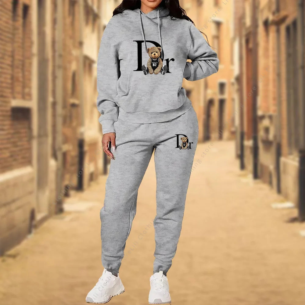 Women's TrackSuit Aesthetic Designer Clothes High quality Hoodies Sweatshirts Sweatpants 2 Piece Suit Sportwear Woman Pants Sets Viralgem Store