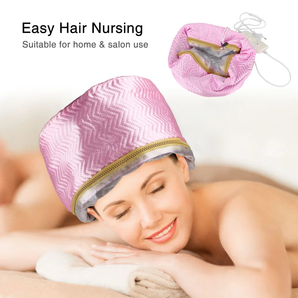 Thermal Treatment Hair Cap Heating Hair Steamer Nourishing Care Accessories Bonnets for Women Hair Dryer Home Spa Salon Styling
