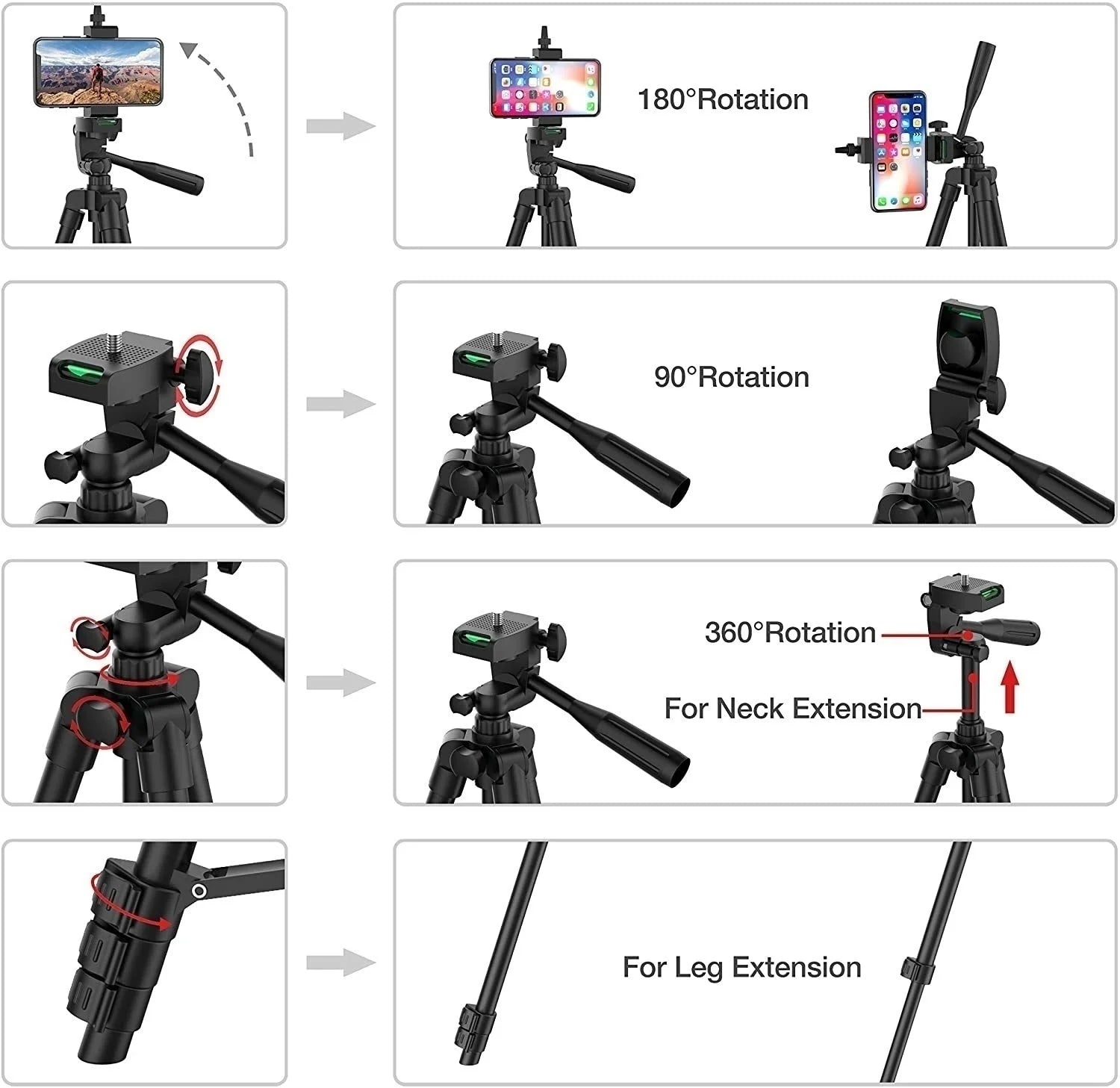 Tripod For Phone Camera Tripod Stand with Bluetooth Remote Phone Holder Lightweight Universal Photography For Xiaomi Huawei DSLR Viralgem Store
