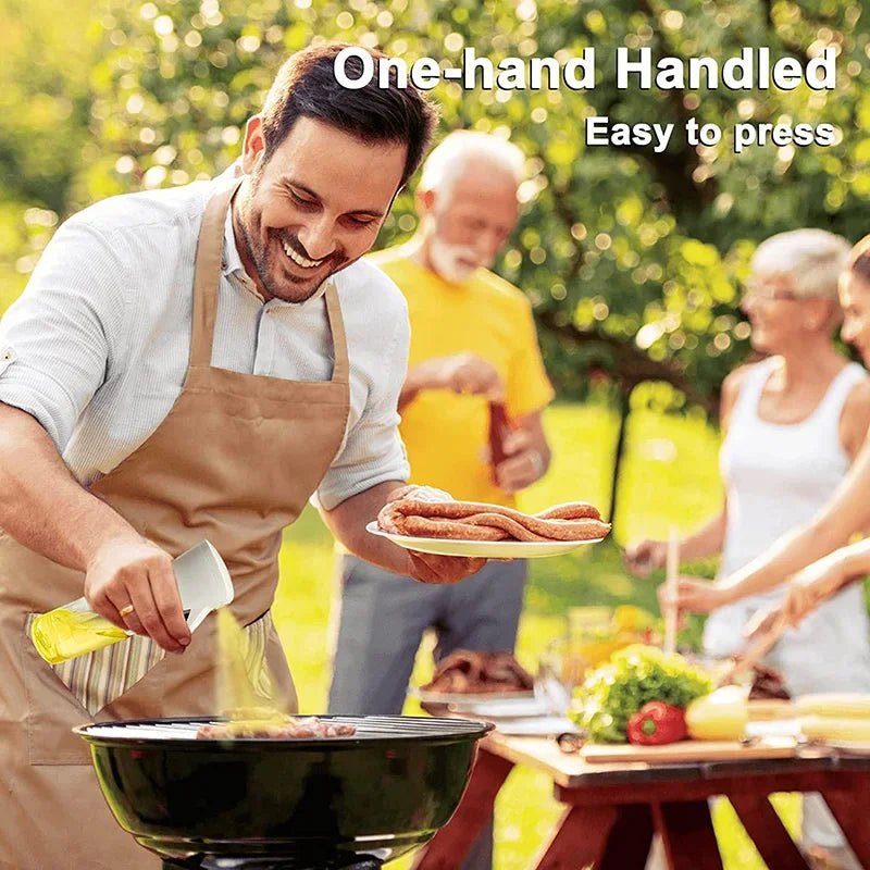 300ML Olive Oil Spray Bottle Kitchen Soy Sauce Vinegar Seasoning Container Dispenser for Camping BBQ Roasting Cooking Salad