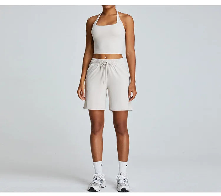 YJ-Spring and Summer New Halter Yoga Vest Women's Sling Beauty Back Exercise Underwear Slim Fit and Quick-Drying Yoga Clothes Br