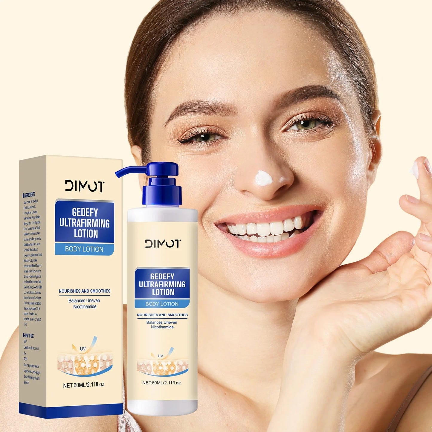 60ml Ultra Firming Body Lotion Body Moisturizer Cream Tighten Skin Reduce Wrinkles Boost Elasticity Hydration Lightening Lotion Viralgem Store