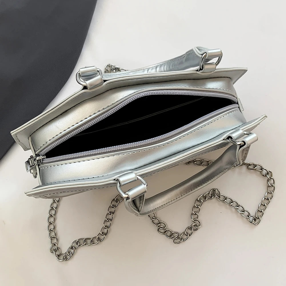 Women Crossbody Bag Large Capacity Coffin Shape Phone Shoulder Bag Halloween PU Top Handle Bag for Travel Make Up Cosmetic Bag