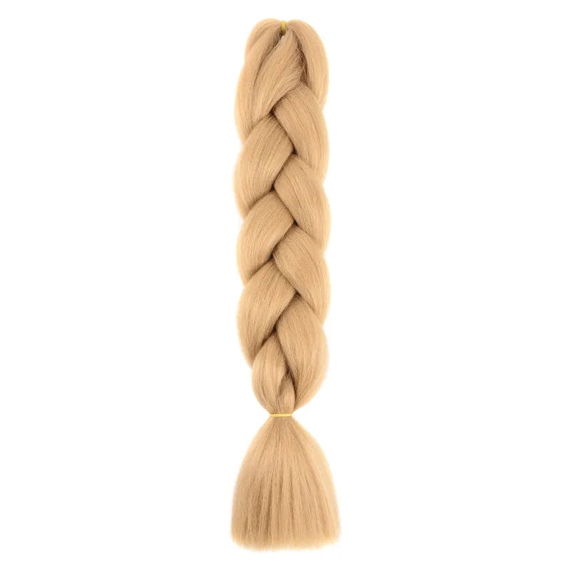 Synthetic 1Pcs 24inch 100g Braiding Hair Box Braids Colorful Twist Braiding Hair Extensions Synthetic Crochet Braiding