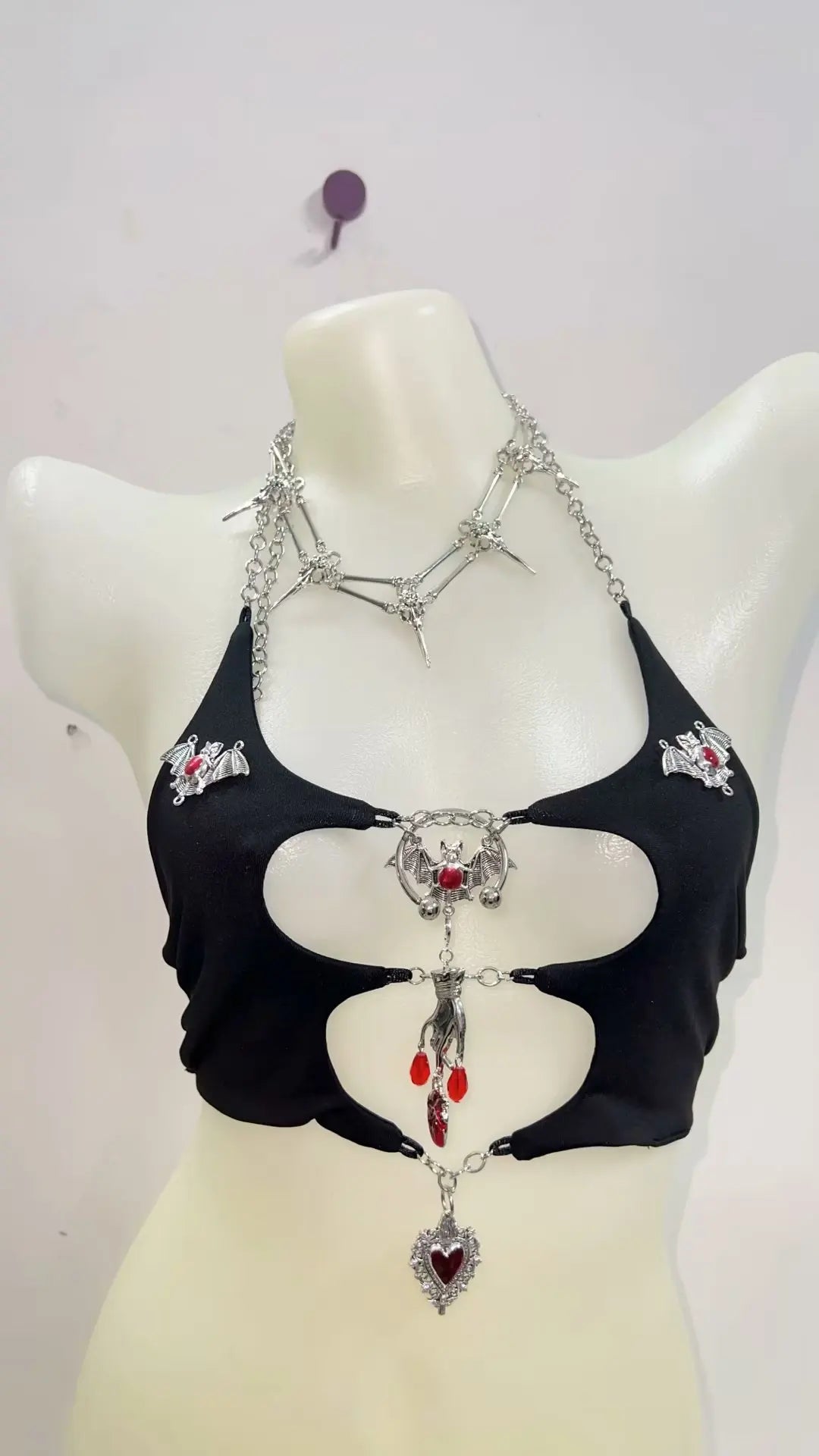 y2k crop top gothic clothes y2k top halter top Gothic Tank Tops Punk Tank Tops y2k fashion Cross Tops e girl clothes bustier top