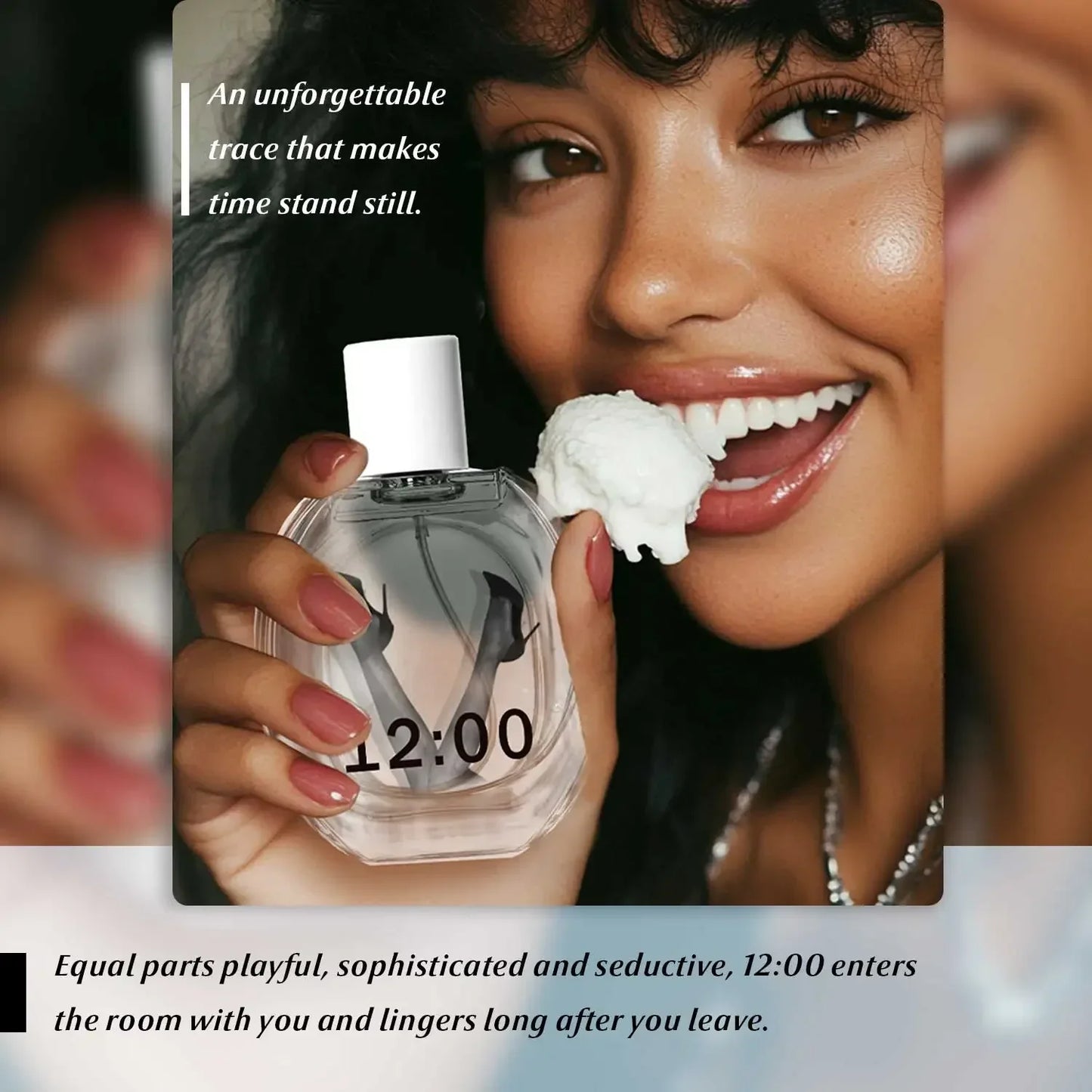 12:00 EAU DE PARFUM Pheromone Perfume Women's Warm Sweet Irresistible Fragrance for Attracting Candid Woody Fragrance 50ML