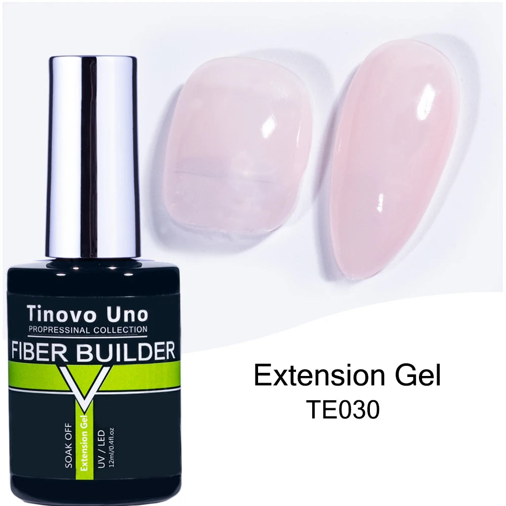 Tinovo Uno 41 Colors Builder Nail Gel in A Bottle Fiber Gel for Extensions Semi Permanent UV Building Poly Acrylic Nails Liquid