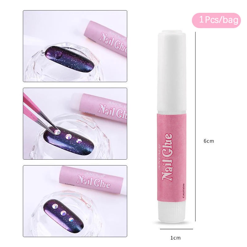 Super Strong Nail Glue Set For False Nail Tips Acrylic Nails Press On Fake Nails Art Decoration Long Lasting Adhesion Gel