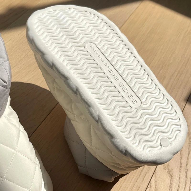 Winter Soft Women's Snow Boots Warm Snow Boots Thick Sole Bare Boots Mesh Red Couples Warm and Comfortable Winter Shoes Snow