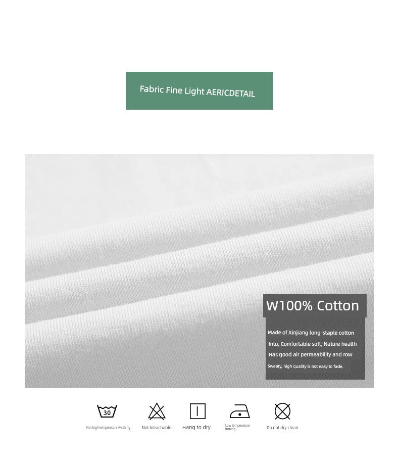 300G Heavy Weight American Letter Print Short-Sleeve T-shirt Street Plus Size Black round Neck Cotton Simple Half Sleeve Men's Fashion