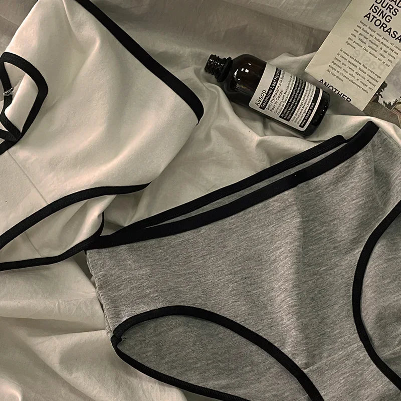 Women Panties Mid-Waist Cotton Solid Simple Sports Underwear Girls'S Briefs Comfortable Breathable Female's Lingerie Viralgem Store