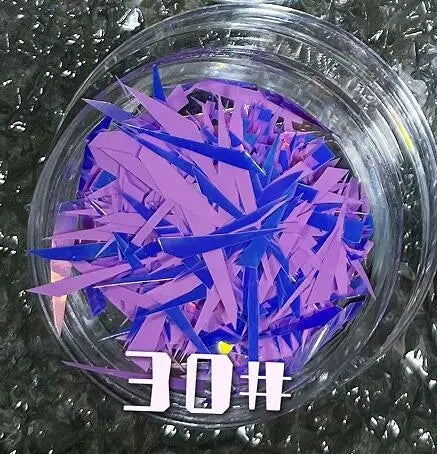 1Box Irregular Aurora Mirror Broken Glass Paper Nail Foil Decals Japanese Laser Patch DIY Rainbow Transfer Piece Manicure Decor#