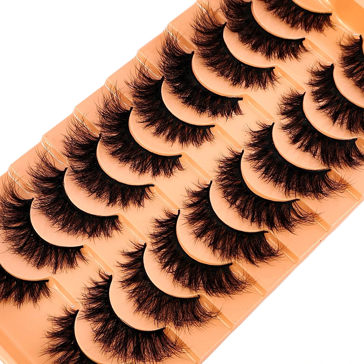 10 Pairs 3D Faux Mink Lashes Fluffy Soft Beauty Wispy Natural Short False Eyelashes Curly lashes Makeup Classic Thick eyelashes