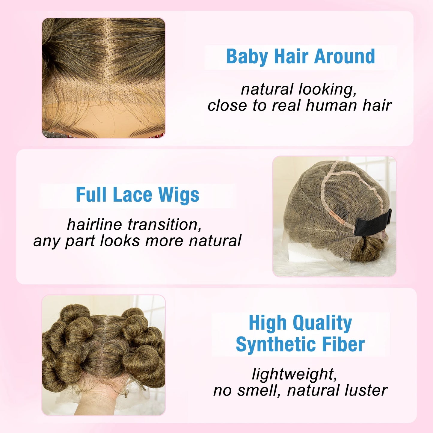 Synthetic Full Lace Handmade Bantu Braided Wigs Short Cute Natural Braided Lace Wigs with Baby Hair for Women