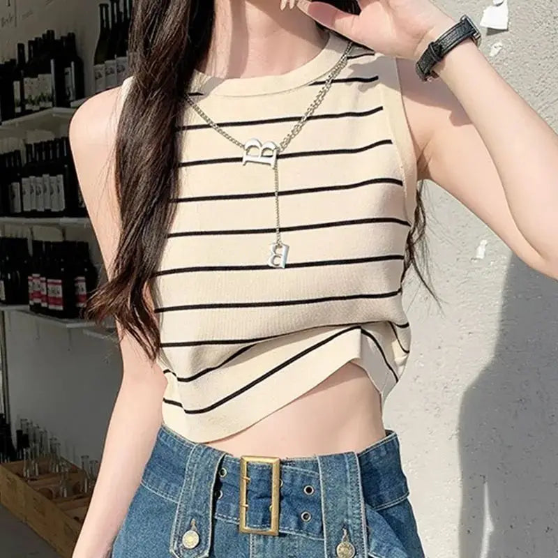 Women Summer New White Sunscreen Shirt Top+Striped Vest+Wide Leg Jeans 3 Piece Suit 2024 Korean Elegant Denim Pants Matching Set Viralgem Store