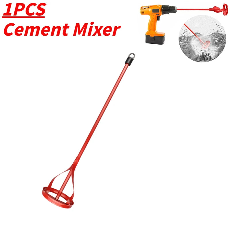 1-5PCS Hexagon Shaft Plaster Paint Mixer Mixing Paddle Rod Electric Drill Construction Agitator Mud Grouting Mortar Tool