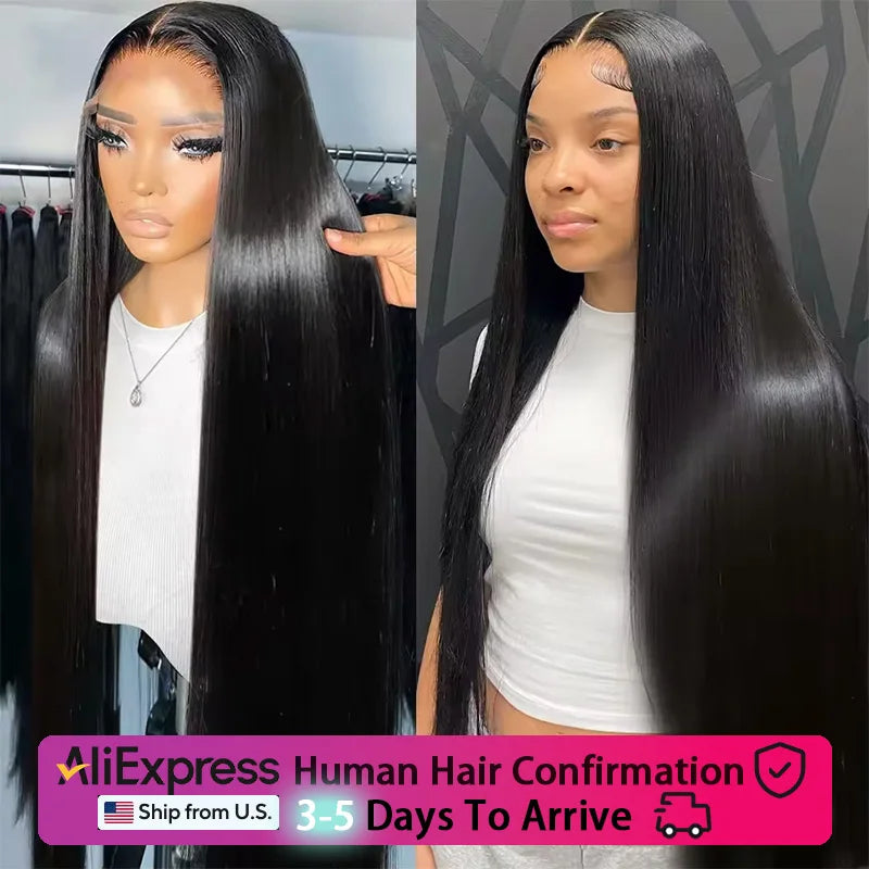 250 Density 13x4 13x6 Transparent Bone Straight 30 40 Inches Lace Front Human Hair Wigs Brazilian Frontal Wigs For Women Viralgem Store