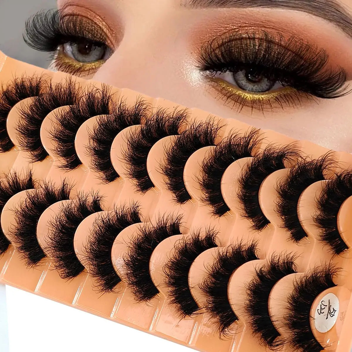 10 Pairs 3D Faux Mink Lashes Fluffy Soft Beauty Wispy Natural Short False Eyelashes Curly lashes Makeup Classic Thick eyelashes