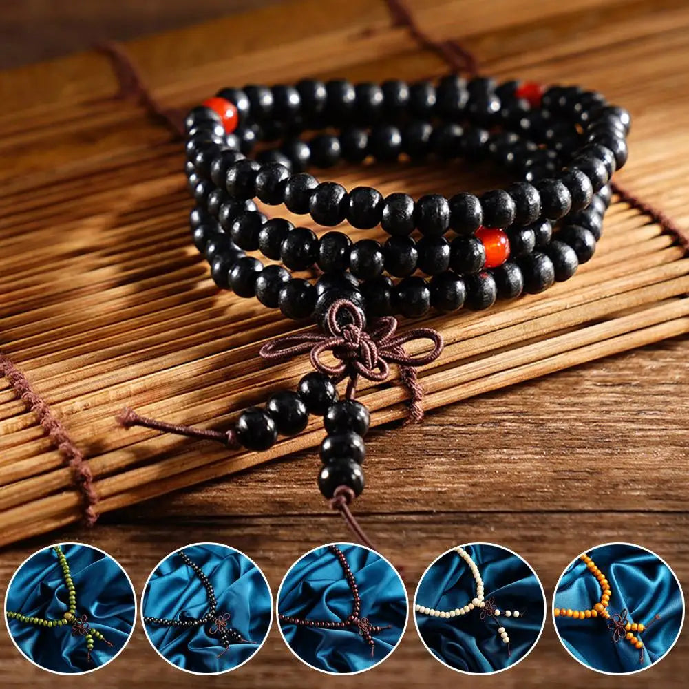 6mm Natural Sandalwood Buddhist Beads Bracelets 108 Men Meditation Wood Buddha layer Bracelet Bangles Prayer Beads Women Be I6Y0