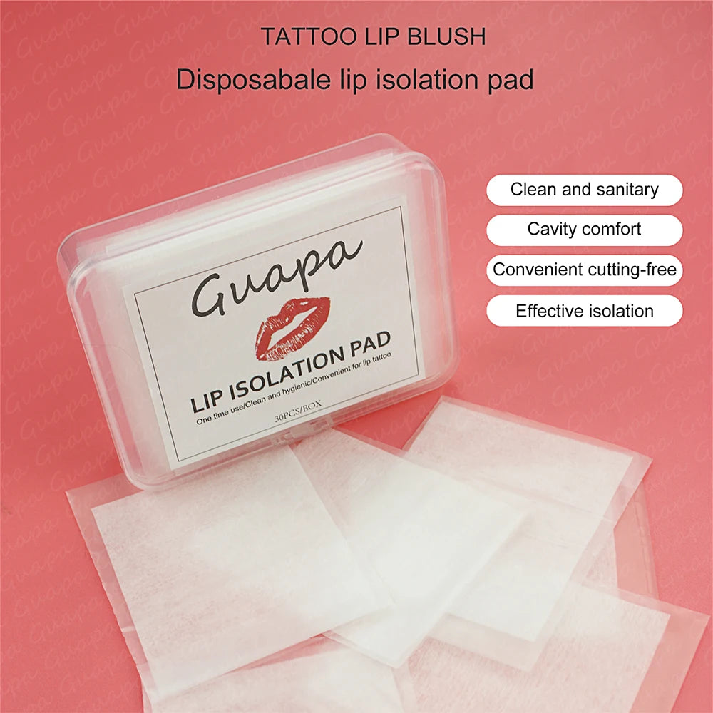 30pcs Microblading Tattoo Lip Blush Isolation Pad Tattoo Lip Disposable Protective Pad Film Permanent Makeup Tattoo Accessories