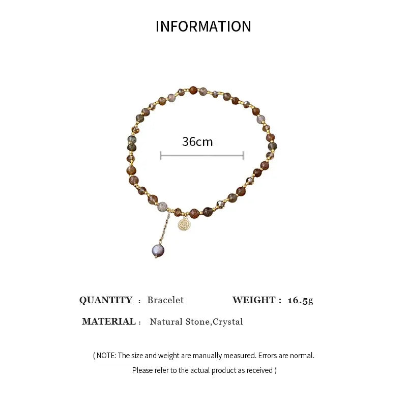 Vintage Natural Stone Strand Bracelets For Women Men Ethnic Crystal Beads Wrap Bracelet Bangle Healing Yoga Jewelry Wristband