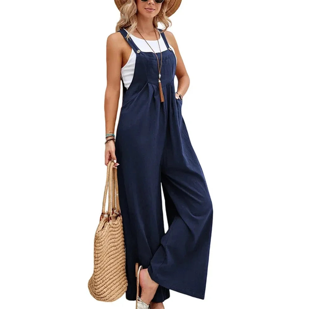 Women Loose Fit Fashion Overalls Wide Leg Baggy Bib Overalls Jumpsuit Dungarees Summer Jumpsuit Casual Elegant Overalls Summer Viralgem Store
