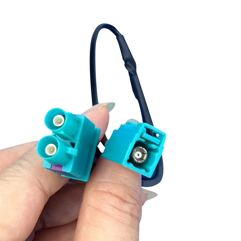 2 to 1 Double Fakra Radio Antenna Adapter RNS RCD 510 310 315 210 to RCD330 fit for VW