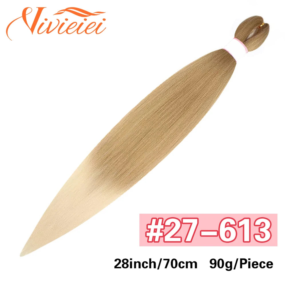 Synthetic Jumbo Braids Hair Extensions 28 Inch Braiding Hair Pre Stretched Orange Green White Blue Red Pink Purple Braids Viralgem Store