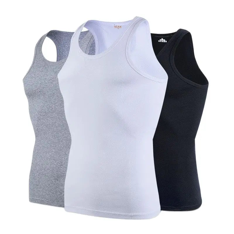 3Pcs Tank Top Casual Men Bodybuilding Clothing Fitness Mens Sleeveless Gyms Vests Cotton Singlets Muscle Tops Plus Size XXXL 4XL