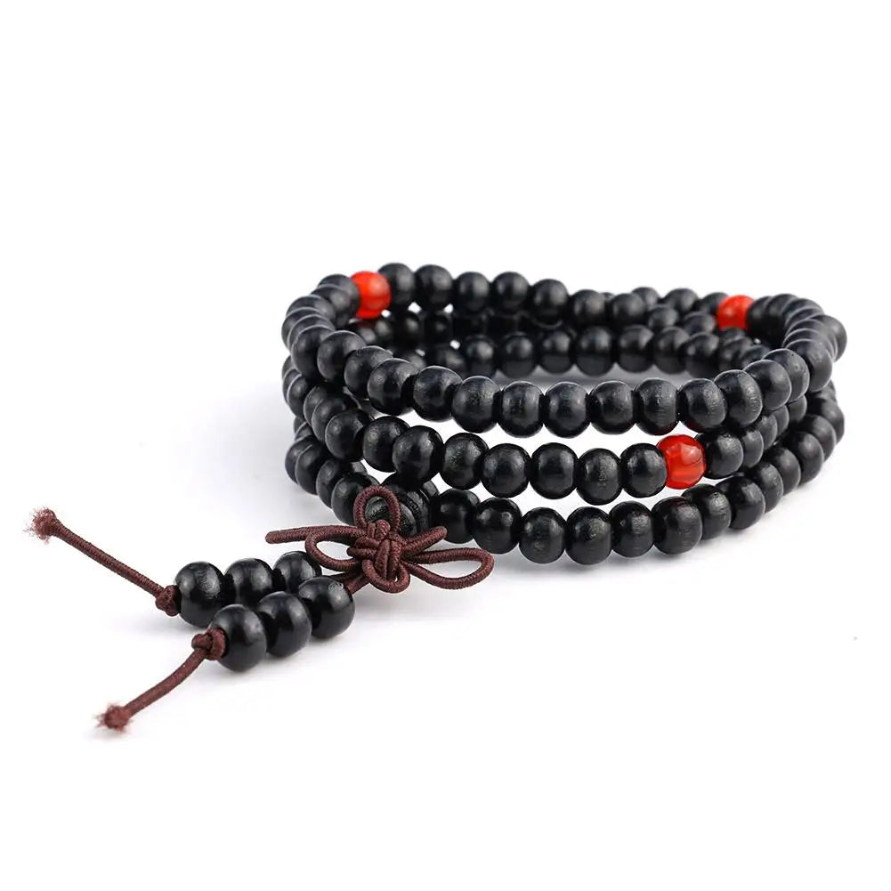 6mm Natural Sandalwood Buddhist Beads Bracelets 108 Men Meditation Wood Buddha layer Bracelet Bangles Prayer Beads Women Be I6Y0