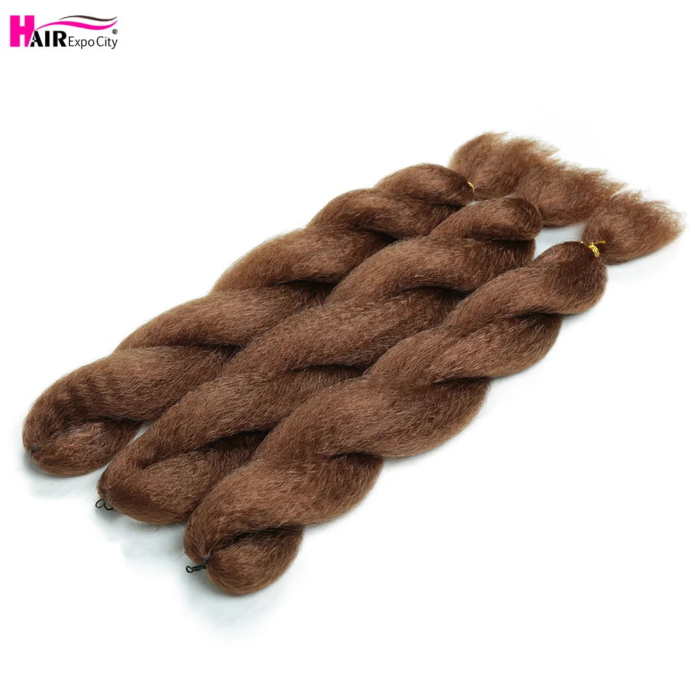 Vixen Crochet Bulk Hair 26 inch Jumbo Synthetic Braiding Hair Fluffy Kinky Straight Crochet Braids Extension Hair Expo City Viralgem Store