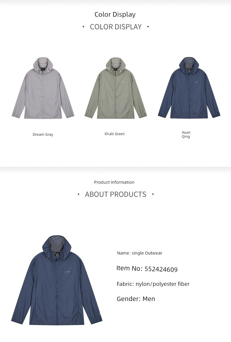 361 Degrees Men's Sun Protection Outwear New 2024 Summer Breathable Skin Clothing 361 Men Lightweight Sports Tops